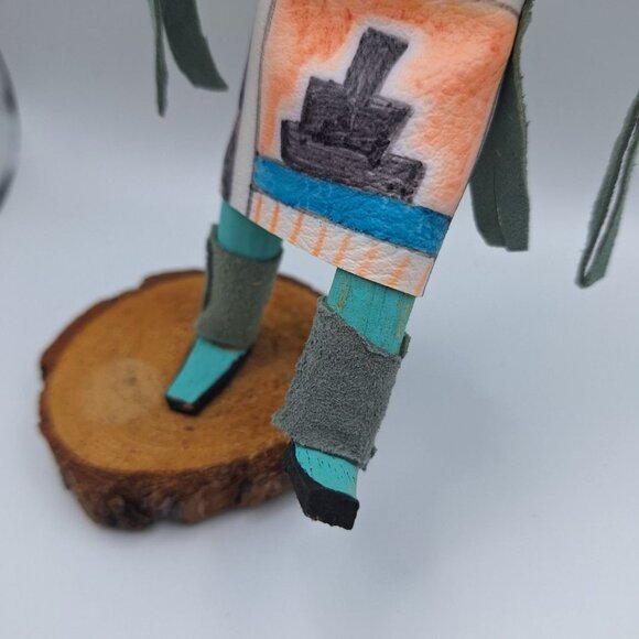 Kachina Handmade Doll Signed 7 Inch Hototo AM Native American Indian Art Wood - Picture 9 of 13